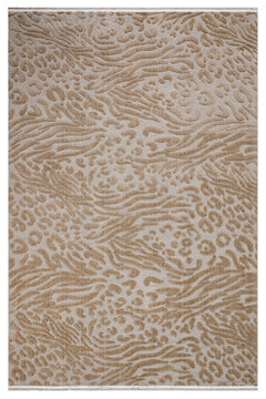 Sunbeam Kahverengi Geometrik Polyester Makine Alan Halısı