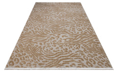 Sunbeam Kahverengi Geometrik Polyester Makine Alan Halısı