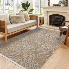 Sunbeam Kahverengi Geometrik Polyester Makine Halısı