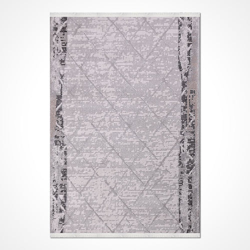Gri Modern Akrilik Makine Halısı
