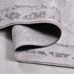 Gri Modern Akrilik Makine Halısı