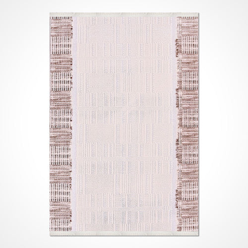Krem Modern Mikropolyester Makine Halısı