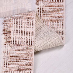Krem Modern Mikropolyester Makine Halısı