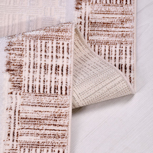 Krem Modern Mikropolyester Makine Halısı