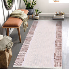 Krem Modern Mikropolyester Makine Halısı
