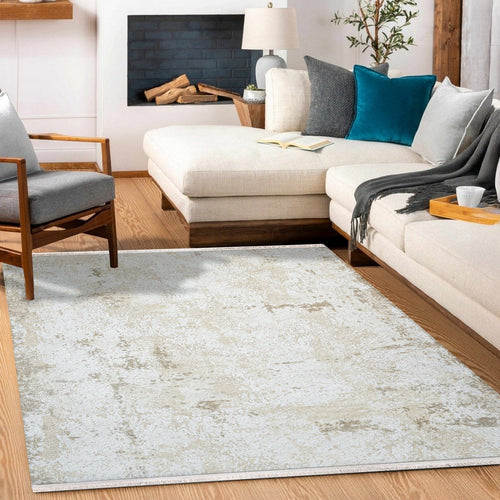 Camila Krem Modern Bambu Viskon Akrilik Makine Halısı