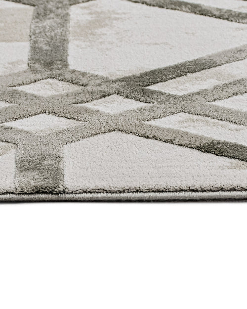 Kassidy Gri Geometrik Bambu Viskon Akrilik MakineHalısı