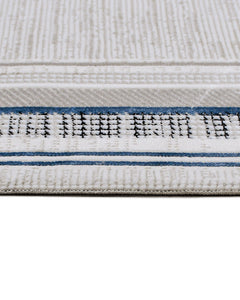 Elle Gri Çerçeveli Polyester Makine Halısı