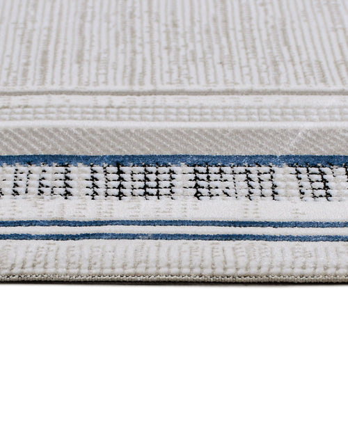 Elle Gri Çerçeveli Polyester Makine Halısı
