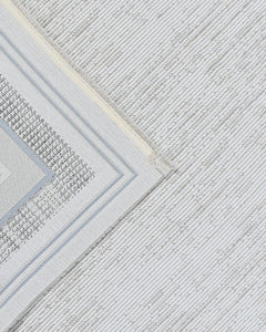 Elle Gri Çerçeveli Polyester Makine Halısı