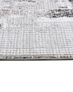 Wynter Gri Beyaz Modern Polyester Makine Halısı