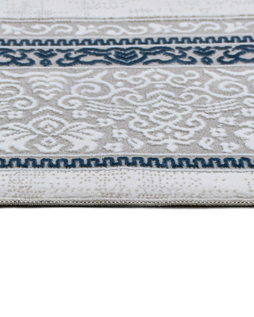 Viviana Gri Mavi Klasik Polyester Makine Halısı