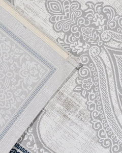 Viviana Gri Mavi Klasik Polyester Makine Halısı