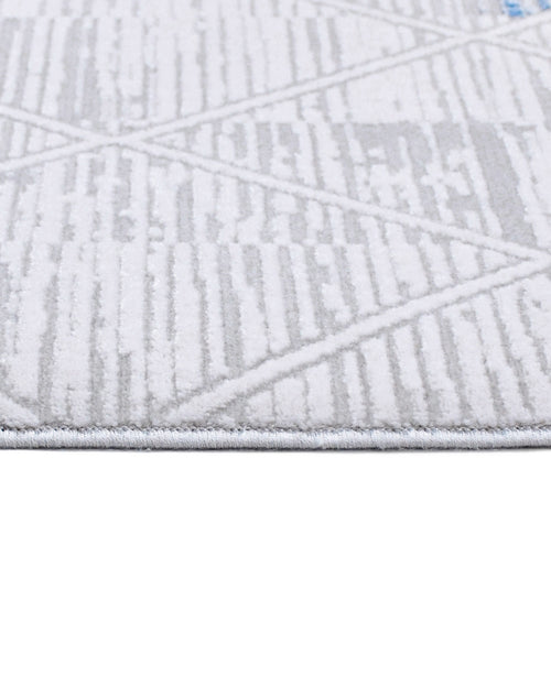 Ailani Gri Geometrik Polyester Makine Halısı