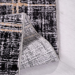 Siyah Modern Mikropolyester Makine Halısı