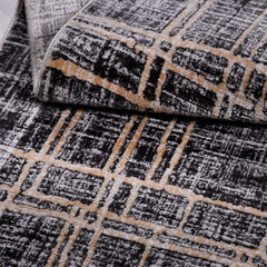 Siyah Modern Mikropolyester Makine Halısı