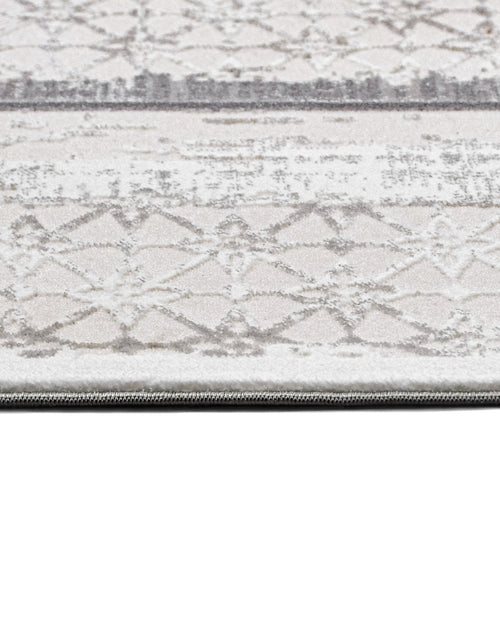 Kinsley Beyaz Çerçeveli Polyester Makine Halısı