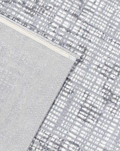 Skylar Gri Çizgili Polyester Makine Halısı
