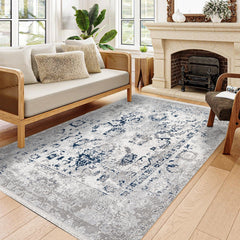 Madelin Gri Modern Polyester Makine Halısı