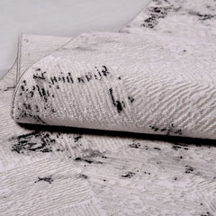 Gri Modern Mikropolyester Makine Halısı