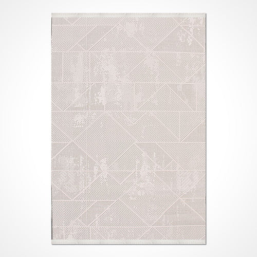 Krem Modern Mikropolyester Makine Halısı