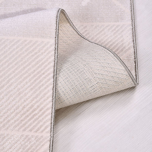 Krem Modern Mikropolyester Makine Halısı