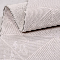 Krem Modern Mikropolyester Makine Halısı