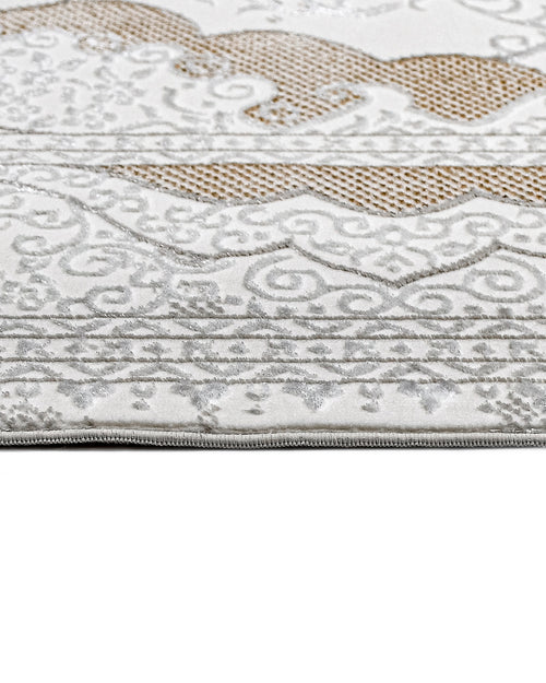 Reyna Beyaz Klasik Polyester Makine Halısı