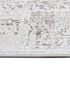 Saige Beyaz Klasik Polyester Makine Halısı