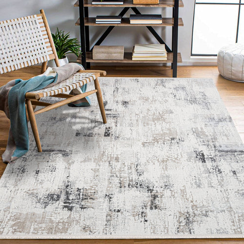 Dallas Gri Modern Polyester Makine Halısı