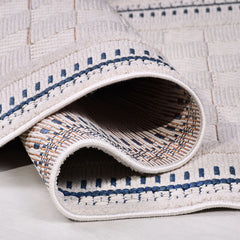Krem Modern Polyester Makine Halısı