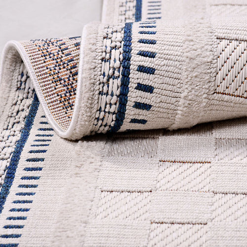 Krem Modern Polyester Makine Halısı
