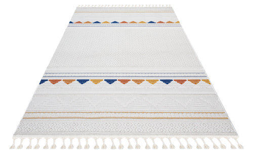 Henna Bej Geometrik Polyester Makine Halısı