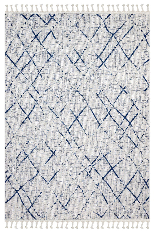 Lace Gri Geometrik Polyester Makine Halısı