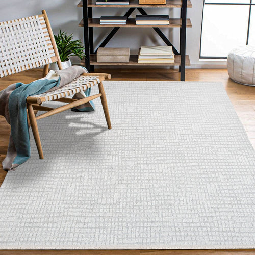 Ochre Krem Geometrik Polyester Makine Alan Halısı