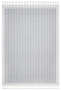 Mahogany Gri Çizgili Polyester Makine Halısı