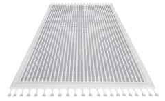 Mahogany Gri Çizgili Polyester Makine Halısı