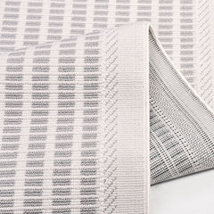 Mahogany Gri Çizgili Polyester Makine Halısı