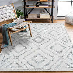 Mulberry Bej Geometrik Polyester Makine Halısı