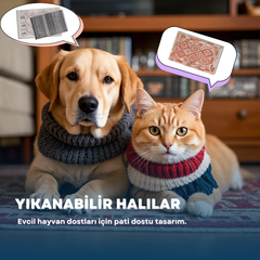 Zlatoust Antrasit Çerçeveli Dijital Baskı Halı