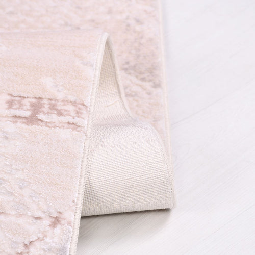 Krem Modern Akrilik Makine Halısı