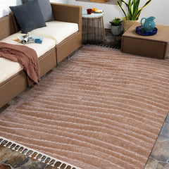 Kahverengi Modern Polyester Makine Halısı