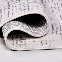 Gri Modern Polyester Makine Halısı