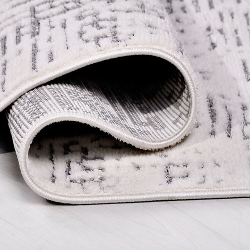 Gri Modern Polyester Makine Halısı