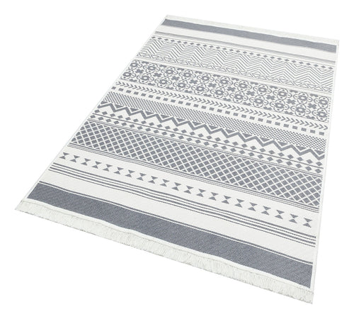 Yıkanabilir Çift Taraflı Modern Desenli Dokuma Kilim