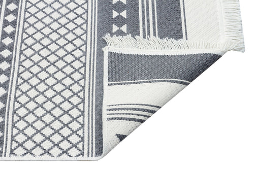 Yıkanabilir Çift Taraflı Modern Desenli Dokuma Kilim