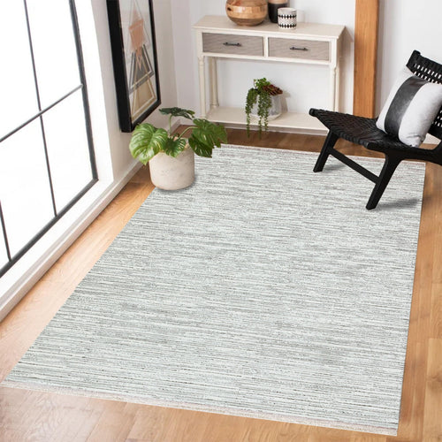 Beyaz Soyut Modern Etnik Desenli Halı  | Makinada Yıkanabilir | Hav Toz Vermez | Leke Tutmayan | Kaymaz Taban | Dijital Makine Baskı | Salon Yolluk Mutfak Halısı