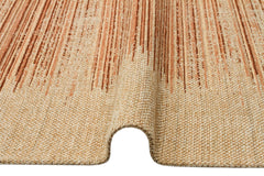 Hasır Görünümlü Kaymaz Renkli Dokuma Modern Kilim Halı