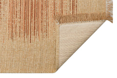 Hasır Görünümlü Kaymaz Renkli Dokuma Modern Kilim Halı