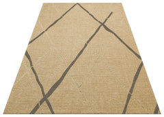 Hasır Görünümlü Kaymaz Renkli Dokuma Modern Kilim Halı